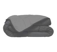 HUDSON Couette legere Microfibre 200g/m2 240x260cm Acier + Argent