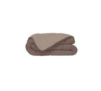 HUDSON Couette legere Microfibre 200g/m2 240x260cm Taupe + Lin