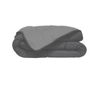 HUDSON Couette legere Microfibre 200g/m2 220x240cm Acier + Argent