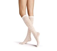 Hudson Graphic Crochet Fashion Chaussettes Hautes, Blanc 0008, 35-38 Femmes