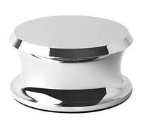 Hudson Hi-FI BigBen Record Weight Stabilizer with Protective Leather Pad - 13-Ounce Vinyl Turntable Weight - Durable & Stylish LP Stabilizer - s'adapte à n'importe Quelle Platine Vinyle - Chrome