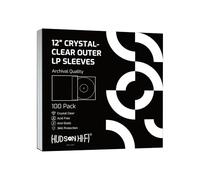 Hudson Hi-Fi Lot de 100 pochettes extérieures pour disques vinyles - Protégez vos albums LP des rayures, de la saleté et de la poussière - Coque extérieure sans acide de 3 mm d'épaisseur