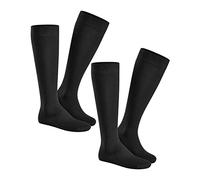Hudson - Chaussettes montantes - Lot de 2 - Homme, noir, Taille 43-46