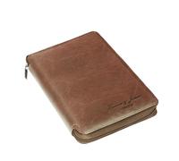 Hudson & James Portefeuille de voyage 100 % cuir véritable avec blocage RFID, peau, 2.54 x 10.16 x 15.24 cm, Moderne