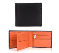 Hudson & James Portefeuille minimaliste en cuir véritable avec blocage RFID pour homme avec porte-cartes, compartiments pour billets de banque, poche à monnaie zippée, portefeuille minimaliste pour