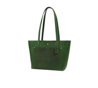 Hudson & James Sac à bandoulière vintage en cuir véritable pour femme, Vert vieilli, M