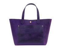Hudson & James Sac à bandoulière vintage en cuir véritable pour femme, Violet vieilli, M