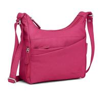 Hudson & James Sac à main en cuir véritable pour femme Sac à main croisé pour le travail iPad, rose, M