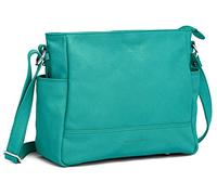Hudson & James Sac à main en cuir véritable pour femme Sac à main croisé pour le travail iPad, turquoise, Medium