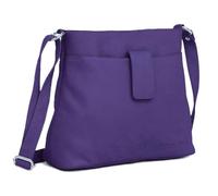 Hudson & James Sac à main en cuir véritable pour femme Sac à main croisé pour le travail iPad, violet, M