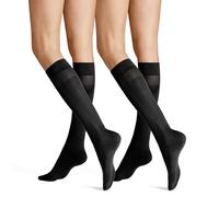 Hudson Simply 40 - Chaussettes montantes - Lot de 2 - Femme, Noir (Black 0005), 35