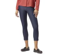 HUE Ankle Slit Essential Denim Capri Bonneterie, Deep Indigo Wash, S Femme