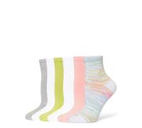 HUE Mini Crew Sock Pack, 6 Paires de Chaussettes Arc-en-Ciel, Taille Unique (Lot de 6) Femmes