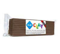 HUE Clay (ex-Newplast) 500g, Marron - pâte à modeler de texture ferme, réutilisable, non séchante, à base d’huile - Pour animation en Stop Motion, loisirs créatifs et sculpture