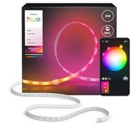Hue Flux Rallonge 2 Mètres pour Ruban LED, Ambiance Vive, Éclairage Intérieur Flexible, Couleurs Chromasync™, Découpable, Extensible, Réutilisable, Contrôle par Application et Commande Vocale