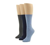 HUE Jeans Sock (Pack of 3) Chaussettes, Assortiment : Gris Denim léger/Bleu Marine/Graphite Heather, Taille Unique (Lot de 3) Femme