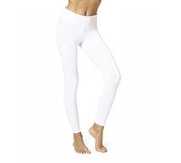HUE Legging Ultra en Coton avec Taille Large, Assortis Pantalons, Blanc, XS Femme