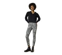 HUE Legging Taille Haute en Jean pour Femme, Gris - Bébé Léopard, Taille M