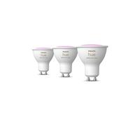Philips Hue Ampoule LED connectée White and Color Ambiance GU10 400 lm Pack de 3 Bluetooth