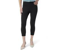 HUE Women's Wide Waistband Blackout Cotton Capri Leggings, Assorted