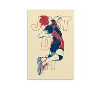 HUEAEHAHE Haikyuu Poster décoratif sur toile « Just Do It » - Décoration murale pour chambre - 30 x 45 cm - Style sans cadre