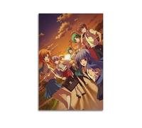 HUEAEHAHE Poster de dessin animé Higurashi When They Cry - Impression sur toile - Décoration murale sans cadre - 50 x 75 cm