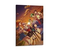 HUEAEHAHE Poster de dessin animé Higurashi When They Cry - Impression sur toile décorative pour chambre - 30 x 45 cm - Style cadre