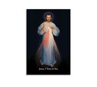 HUEAEHAHE Poster décoratif sur toile de la Miséricorde divine (5) - Poster esthétique - Décoration murale - 30 x 45 cm - Style sans cadre