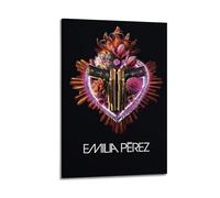 HUEAEHAHE Poster d'Emilia Pérez sur toile décorative pour chambre à coucher, décoration murale, 50 x 75 cm, style cadre