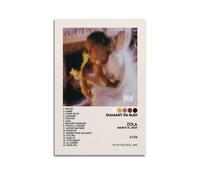 HUEAEHAHE Zola Album DIAMANT DU BLED Tracklist Poster sur toile décoratif pour chambre - Impression esthétique - Décoration murale - 30 x 45 cm - Sans cadre