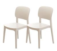 Hueborne Chaise de Salle à Manger en Plastique épais - Tabouret à Dossier Minimaliste Moderne, Chaise de Table Nordique for la Maison, Confortable for Une Assise prolongée(White)