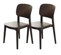 Hueborne Chaise de Salle à Manger en Plastique épais - Tabouret à Dossier Minimaliste Moderne, Chaise de Table Nordique for la Maison, Confortable for Une Assise prolongée(Black)