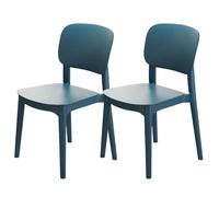 Hueborne Chaise de Salle à Manger en Plastique épais - Tabouret à Dossier Minimaliste Moderne, Chaise de Table Nordique for la Maison, Confortable for Une Assise prolongée(Malachite Green)