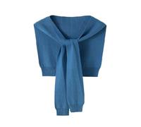 Hueborne Châle En Tricot Tendance For Femme Un Haut Cache-cœur Élégant Avec Des Manches Rouges | Parfait For Le Bureau, Les Vacances Ou Les Fêtes.(Blue)