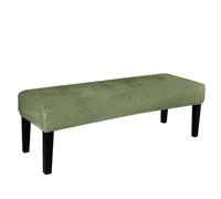 Hueborne Housse De Banc De Piano en Velours - Housse Extensible for Banc De Salle À Manger, Protection De Siège Souple Et Élastique for Bancs Longs Et Salon(Olive Green)