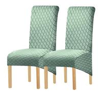 Hueborne Housse De Protection Imperméable for Chaise De Salle À Manger - Housse en Élasthanne Extra Extensible, Adaptée Aux Chaises À Dossier Haut, Sangles Durables Et Antidérapantes.(Fruit Green,2)