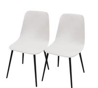 Hueborne Housses De Chaises Extensibles en Velours Housses De Chaises sans Accoudoirs De Style Moderne du Milieu du Siècle, Convenant Aux Salles À Manger, Cuisines, Bureaux Et Salons.(White,2)