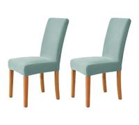 Hueborne Lot De 2 Housses De Chaise Extensibles Élégantes en Jacquard Lavables, Adaptées À La Décoration Intérieure, Au Salon Et Aux Lieux De Cérémonie.(Amy Green)