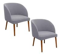 Hueborne Lot De 2 Housses De Chaise Jacquard À Dossier Incurvé - Housses Extensibles Style Moderne du Milieu du Siècle for Salle À Manger(Gray)