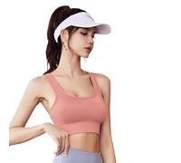 Hueborne Soutien-gorge De Sport À Fort Impact For Femme - Dos En I Avec Coussinets Amovibles, Protection Latérale Et Crochet À 3 Rangées For La Course, Le Yoga Et La Salle De Sport(Pink,L)