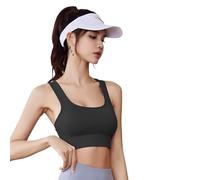 Hueborne Soutien-gorge De Sport À Fort Impact For Femme - Dos En I Avec Coussinets Amovibles, Protection Latérale Et Crochet À 3 Rangées For La Course, Le Yoga Et La Salle De Sport(Black,S)