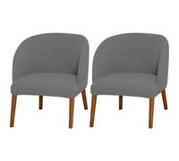 Hueborne Un Ensemble de 6 Housses de Chaise Extensibles, en Tissu texturé Jacquard, avec Bande élastique antidérapante.(Light Gray,2pcs)