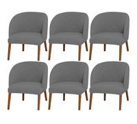 Hueborne Un Ensemble de 6 Housses de Chaise Extensibles, en Tissu texturé Jacquard, avec Bande élastique antidérapante.(Light Gray,6pcs)