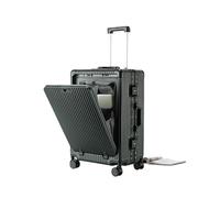 Hueborne Valise À roulettes À Ouverture Frontale - Cadre en Aluminium, Serrure À Combinaison TSA, ABS Et PC Légers, 20/24/27 Pouces for Les Voyages D'agrément(OliveGreen,20inch)
