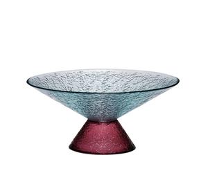 Hübsch Bonbon Grand bol en verre - Bleu/rouge