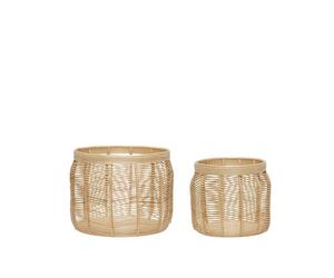Hübsch Luna Panier Nature Lot de 2