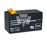 Hückmann 4260476411007 Multipower Batterie au plomb 123578 MP1,2-12 Pb12 V/1,2 Ah