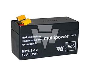 Hückmann 4260476411007 Multipower Batterie au plomb 123578 MP1,2-12 Pb12 V/1,2 Ah
