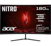 HUED-Nitro Ed320Qrs3Biipfx, Écran Pc Gaming Incurvé 31.5"" Fullhd Va, 180Hz (1920X1080, 16:9, Amd Freesync Premium, 1Ms (Vrb), 250Nits, 2Xhdmi 2.0/1Xdp 1.4) Moniteur Pc, Couleur Noir