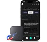 HUEE-Dictaphone Enregistreur Vocal - Enregistreur Vocal Ia Avec Transcription Et Résumés Avec Chatgpt 4O, 64 Go, Supporte 102 Langues, Contrôle Via Application, Idéal Pour Réunions, Entretiens Et App